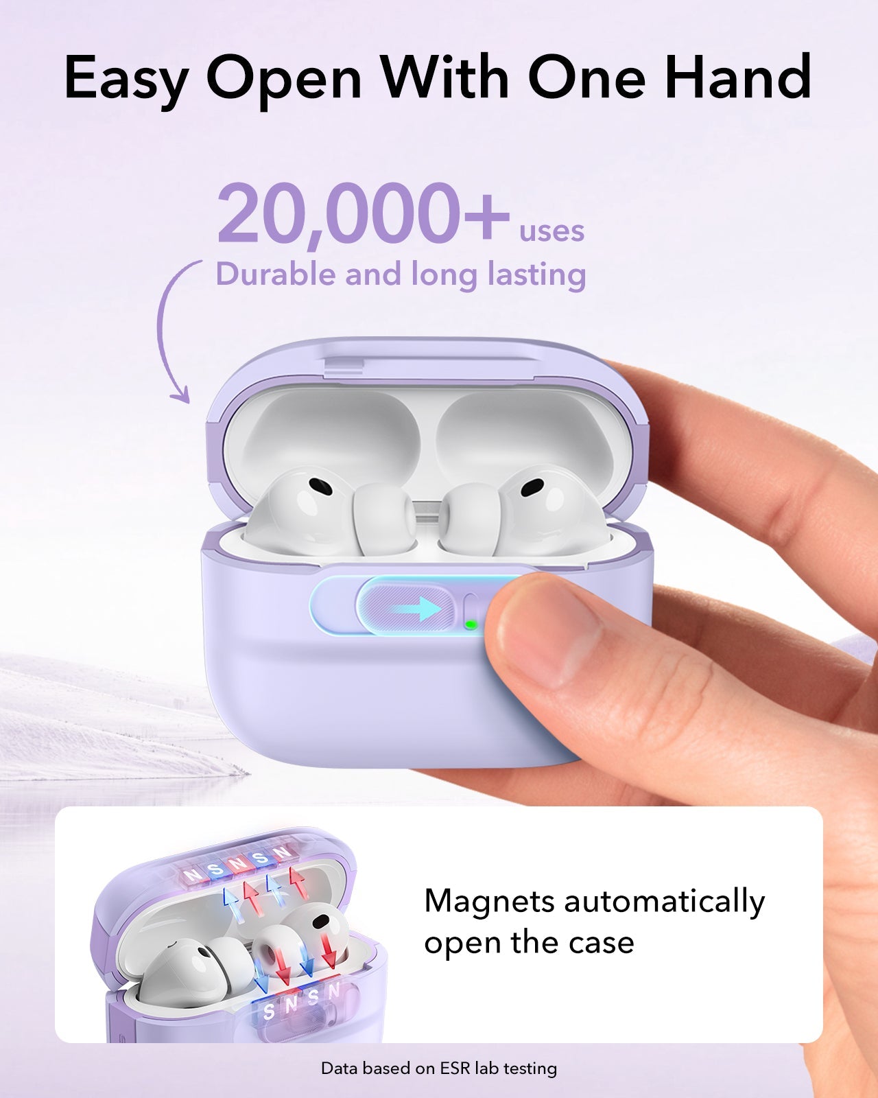 Purple AirPods Pro 3 Wireless Charging PC Case Cover | ESR Pulse