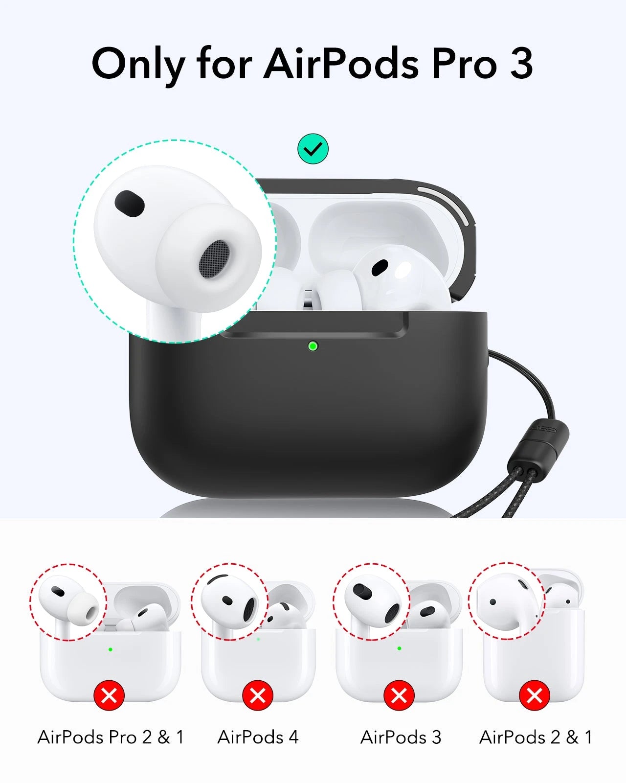 AirPods Pro 3 Pulse Lite Magnetic Case - Black ESR ESR