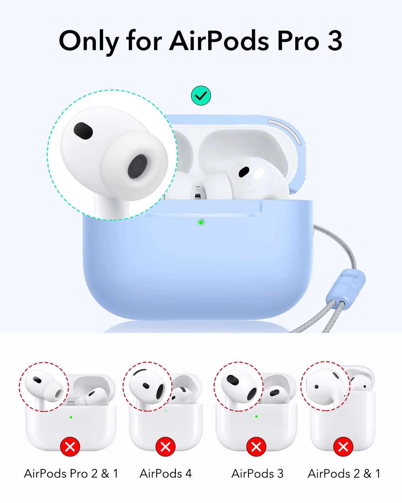 AirPods Pro 3 Pulse Lite Magnetic Case - Light Blue ESR ESR