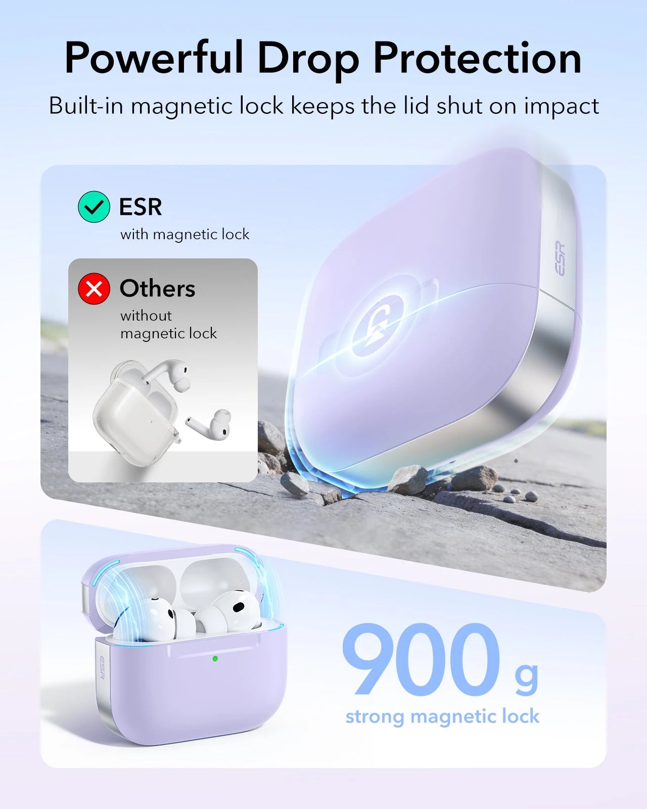 AirPods Pro 3 Pulse Lite Magnetic Case - Light Purple ESR ESR