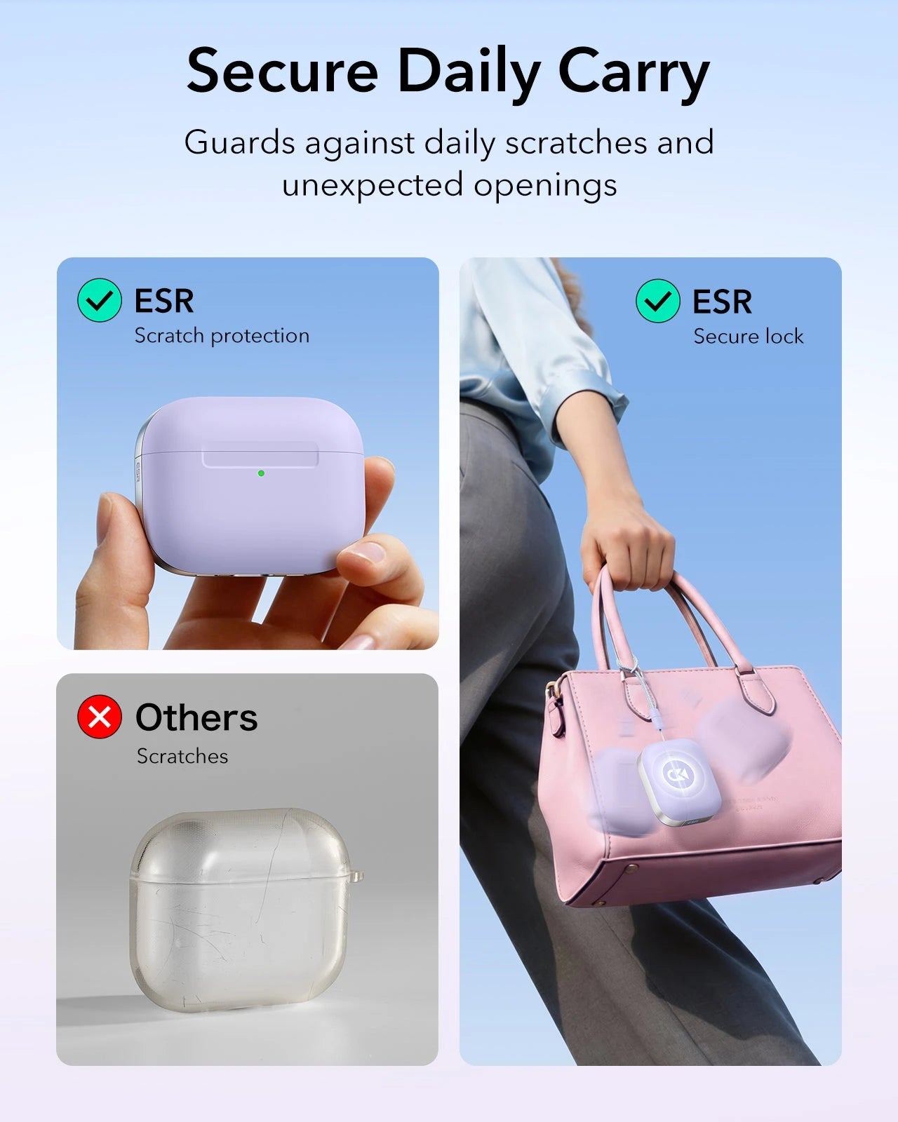 AirPods Pro 3 Pulse Lite Magnetic Case - Light Purple ESR ESR