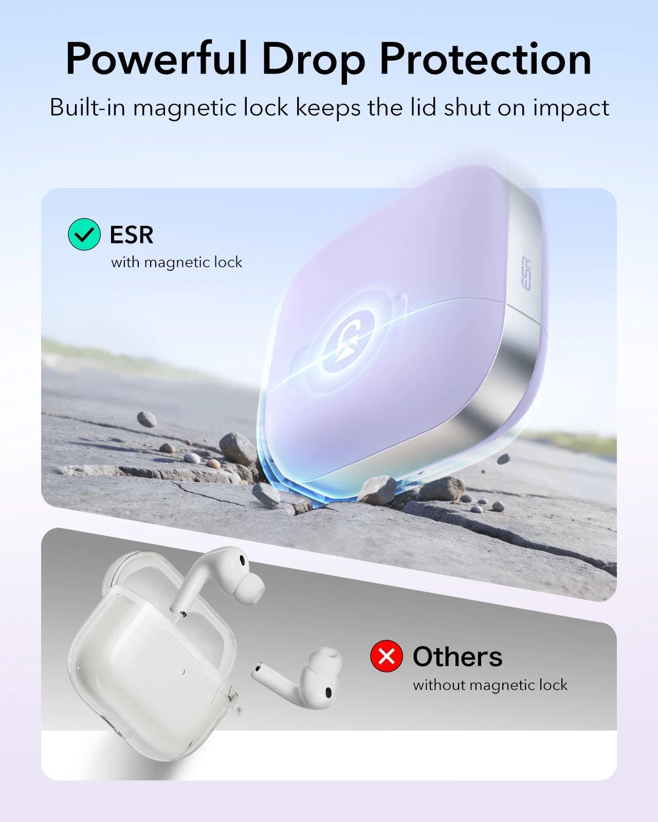 AirPods Pro 3 Pulse Lite Magnetic Case - Light Purple ESR ESR