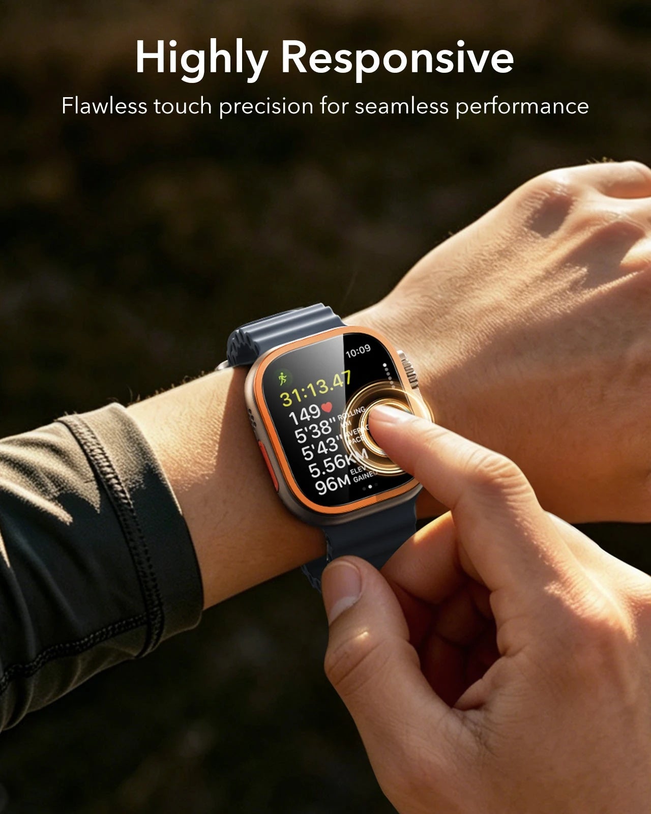 Apple Watch Ultra 3 Armorite® Pro Screen Protector (Bezel) - Orange ESR ESR