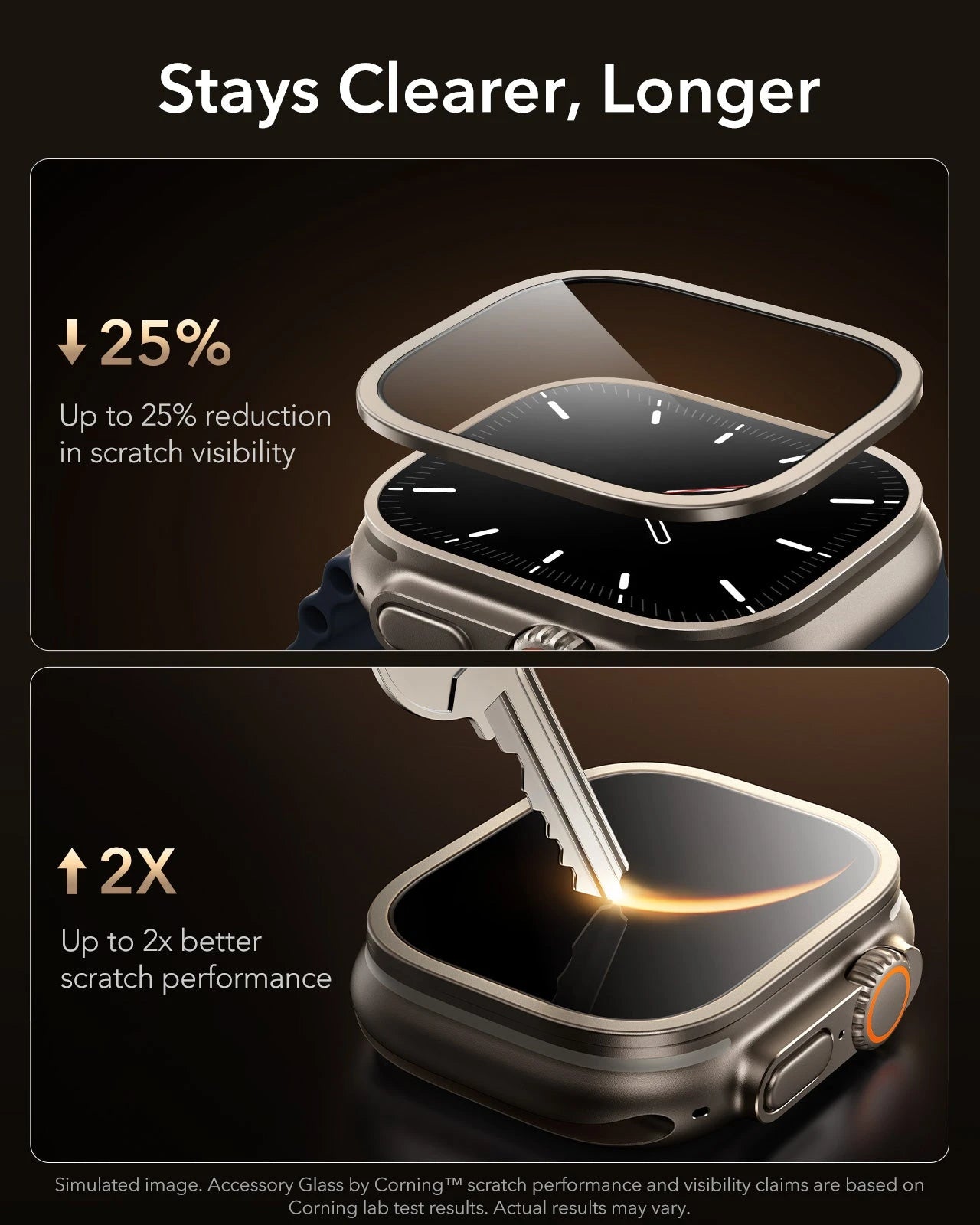 Apple Watch Ultra 3 Armorite® Pro Screen Protector (Bezel) - Titanium ESR ESR