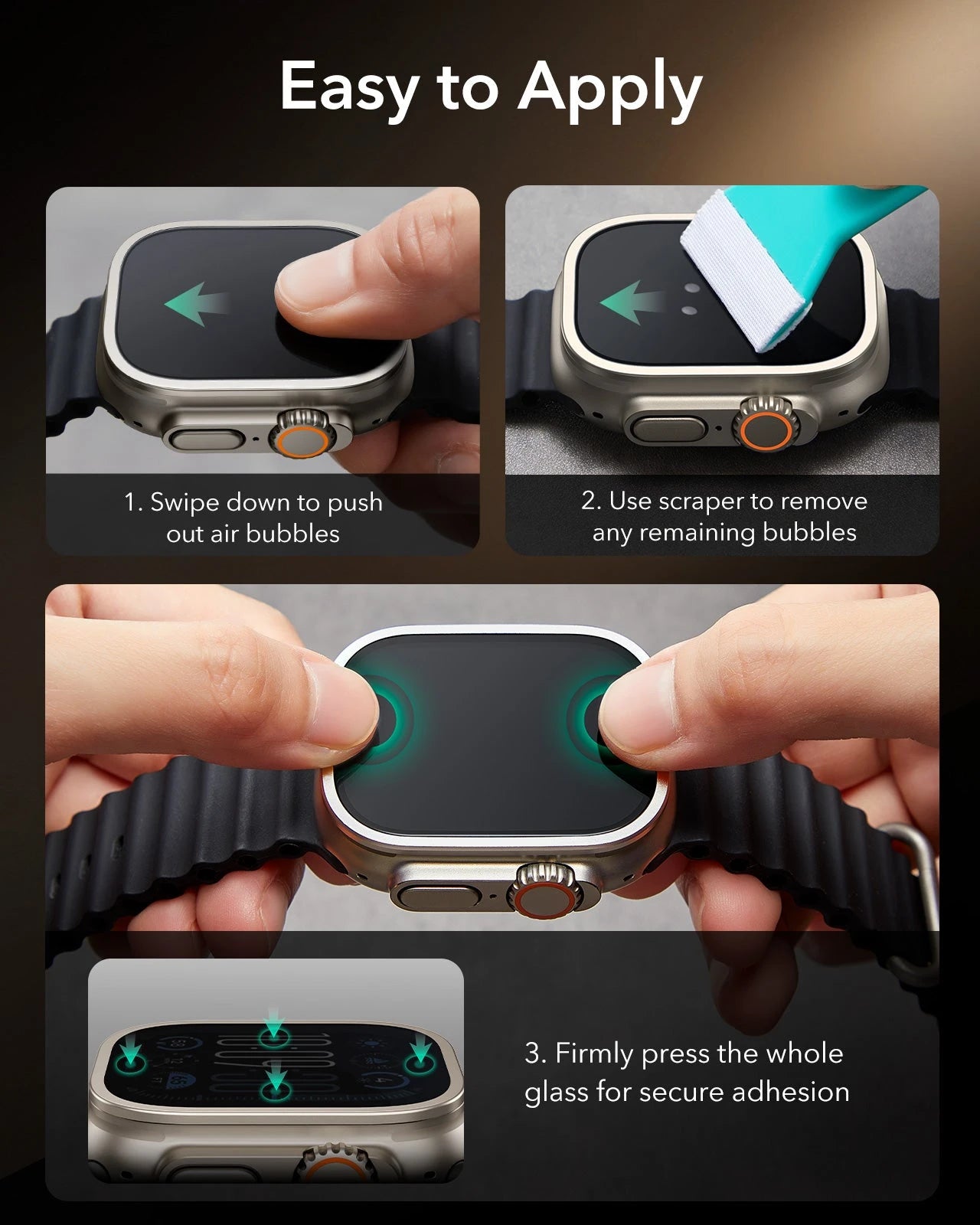 Apple Watch Ultra 3 Armorite® Pro Screen Protector (Bezel) - Titanium ESR ESR