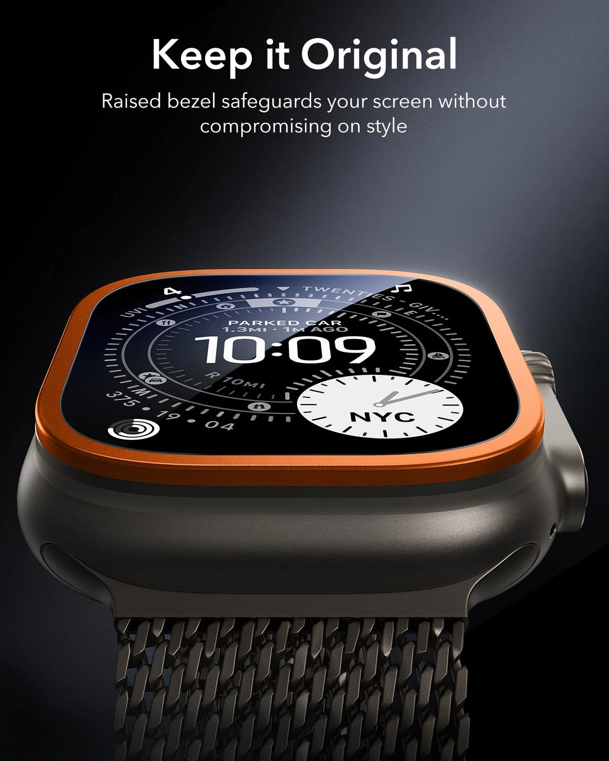 Apple Watch Ultra 4 Armorite Screen Protector (Bezel) - Orange ESR ESR