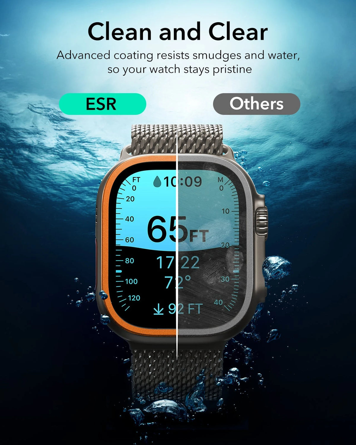 Apple Watch Ultra 4 Armorite Screen Protector (Bezel) - Orange ESR ESR