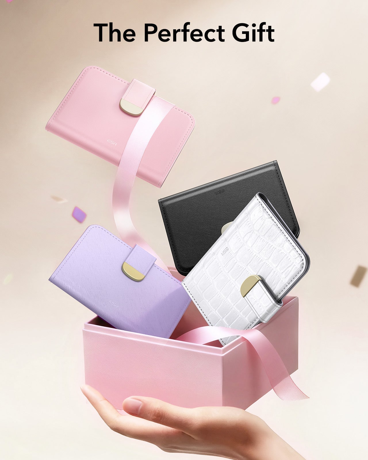 Aura Clutch Magnetic Wallet - Pearl White Croc ESR ESR