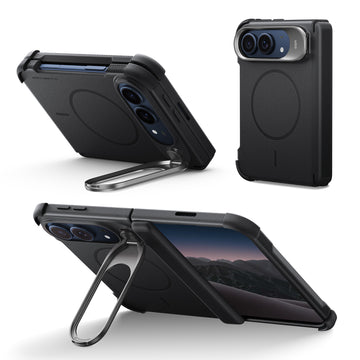 Black iPhone Duo Tough Phone Case Magsafe with Stand