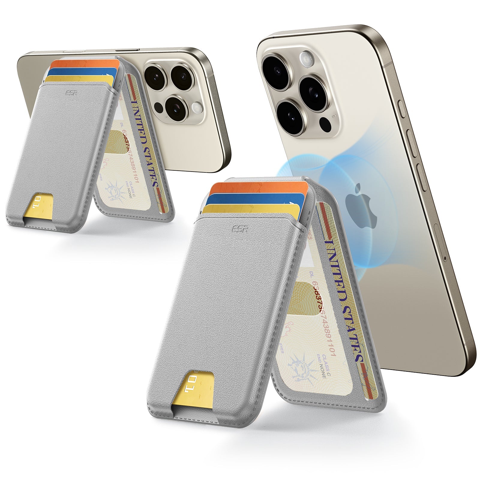 Classic Magnetic Wallet Stand for 5 cards - Grey ESR ESR