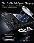 ESR Clear Black iPhone 18 Pro Magsafe Slim Phone Case Slim Profile, Full-Speed Charging