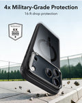 ESR Clear Black iPhone 18 Pro Max Magsafe Slim Phone Case with Stand 4x Military-Grade Protection