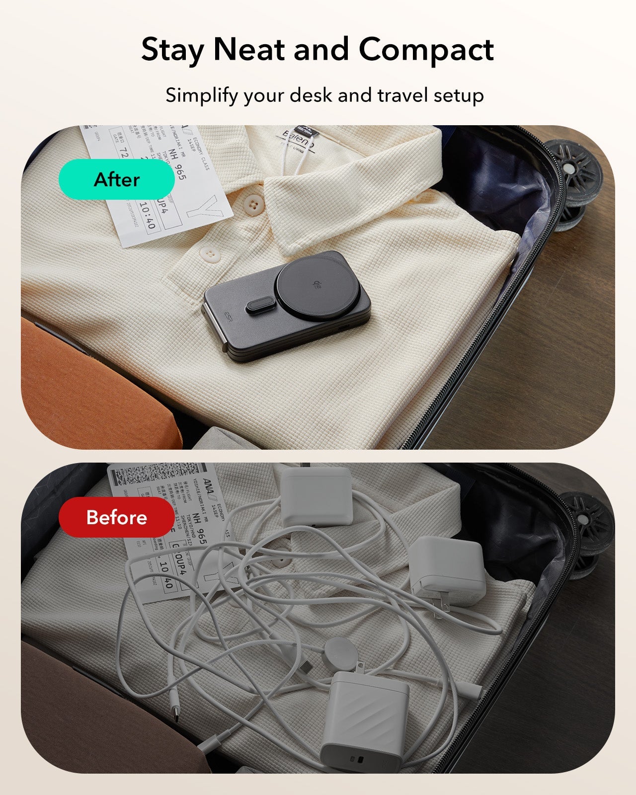 CryoBoost Foldable 3-in-1 Magnetic Charging Station  (25W) – US Plug-Black ESR ESR