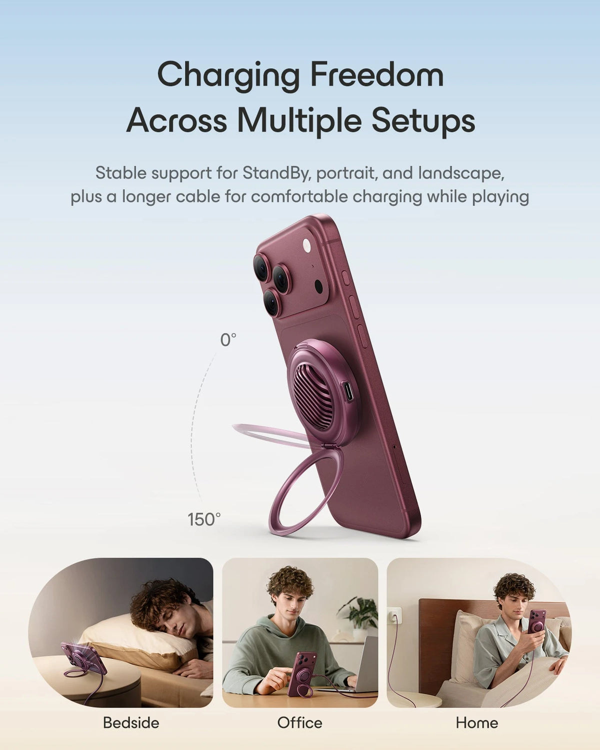 Cyclone 25W Magnetic Charging Pad with CryoBoost - Burgundy - 1 Set ESR ESR