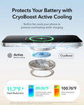 Cyclone 25W Magnetic Charging Pad with CryoBoost - Silver - 1 Set ESR ESR