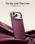 ESR Deep Burgundy Leather iPhone 17 Pro Max Magsafe Case with Stand For the Look That Lasts