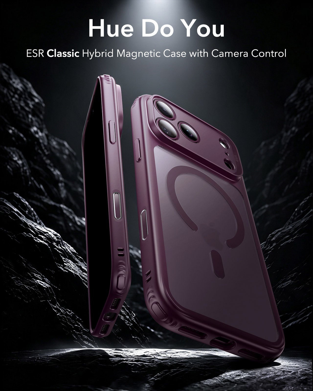 ESR Frosted Deep Burgundy iPhone 18 Pro Magsafe Slim Phone Case Hue Do You