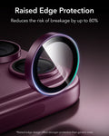 ESR Deep Burgundy iPhone 18 Pro/Pro Max Armorite Camera Lens Protector Raised Edge Protection