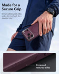 ESR Deep Burgundy iPhone 18 Pro Tough Phone Case Magsafe with Stand Stay Secure in Every Hold.