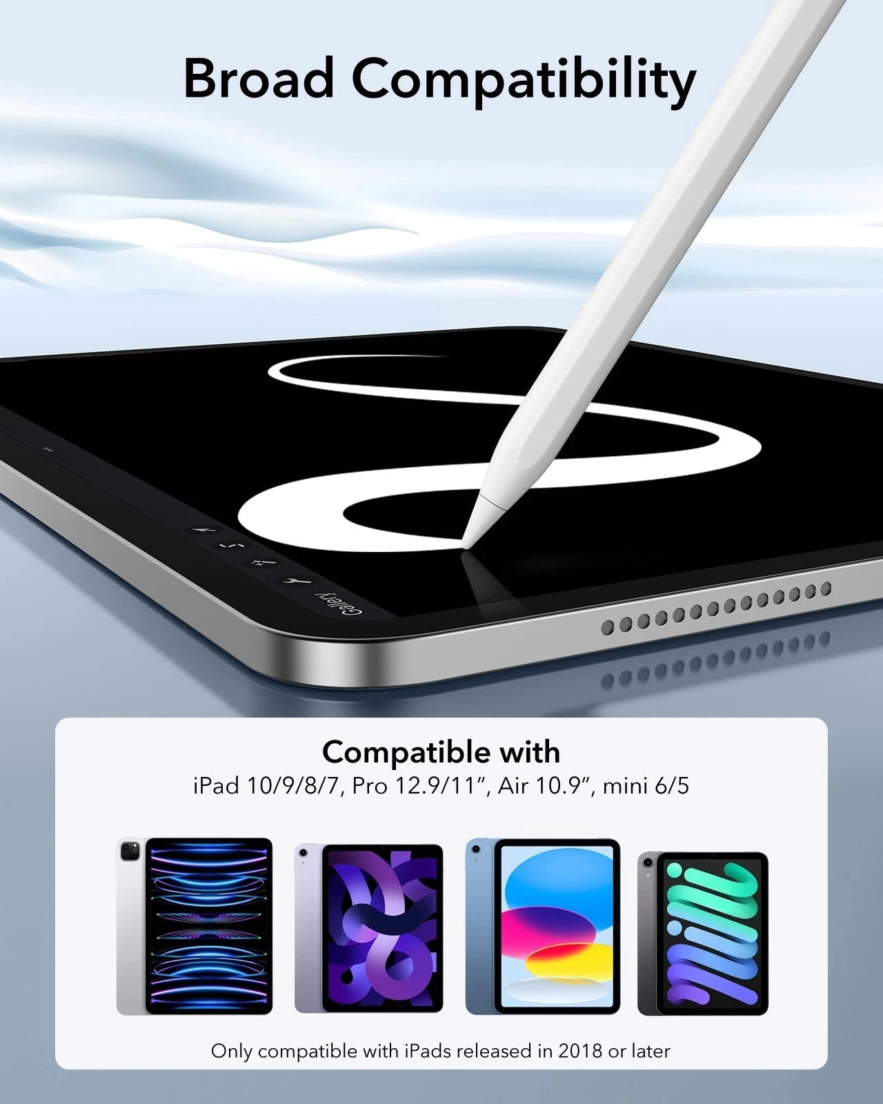 Dark Silver iPad Digital Pencil with Synthetic Resin Nib | ESR