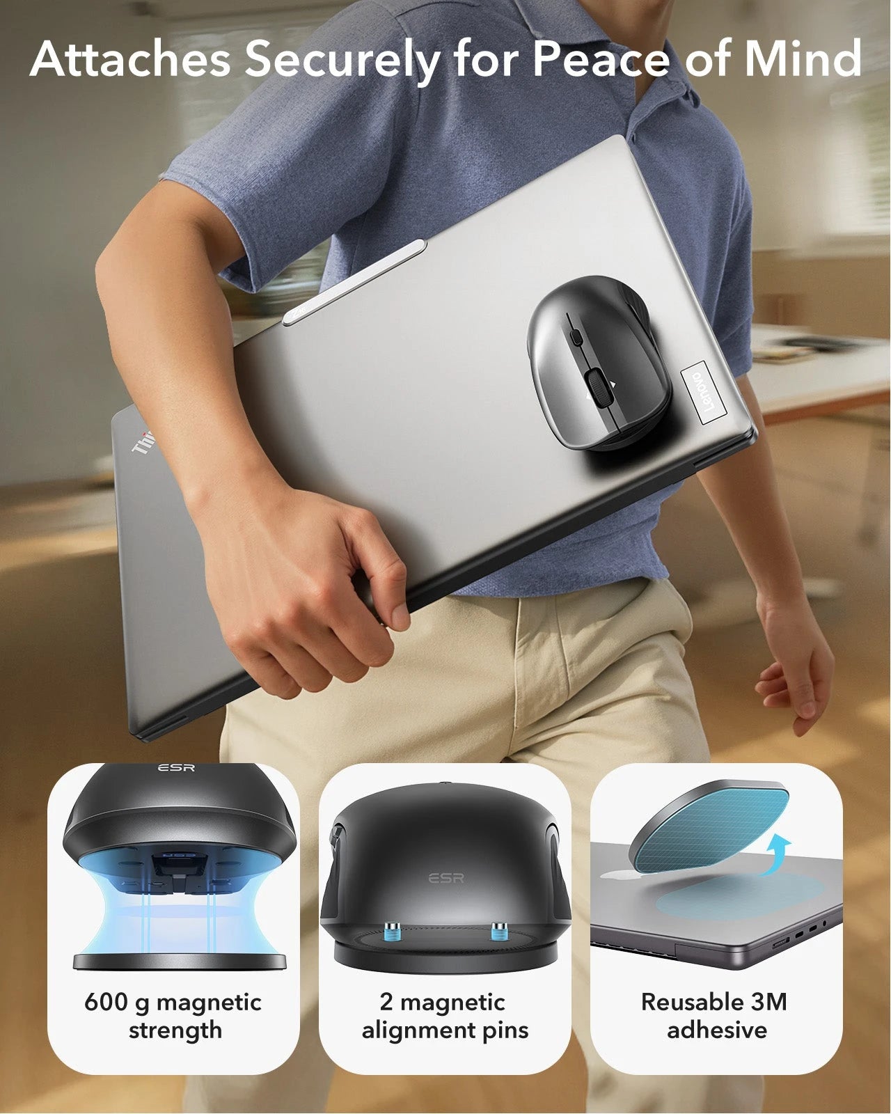 Attaches securely for peace of Mind