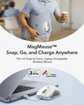 Magmouse-snap，go，and charge Anywhere-the 1st snap-tp-carry，laptop-chargeable wireless mouse