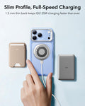 ESR Frosted Misty Blue iPhone 18 Pro Max Magsafe Slim Phone Case with Stand Slim Profile, Full-Speed Charging