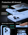 ESR Frosted Misty Blue iPhone 18 Pro Magsafe Slim Phone Case Protection All Around