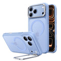 Frosted Misty Blue iPhone 18 Pro Magsafe Slim Phone Case with Stand