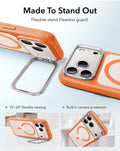 ESR Frosted Orange iPhone 18 Pro Max Magsafe Slim Phone Case with Stand Made To Stand Out