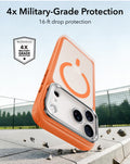 ESR Frosted Orange iPhone 18 Pro Max Magsafe Slim Phone Case with Stand 4x Military-Grade Protection