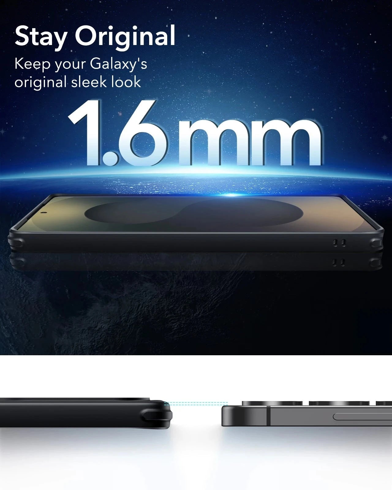 Galaxy S25 Ultra HaloLock Classic Hybrid Case - Frosted Black