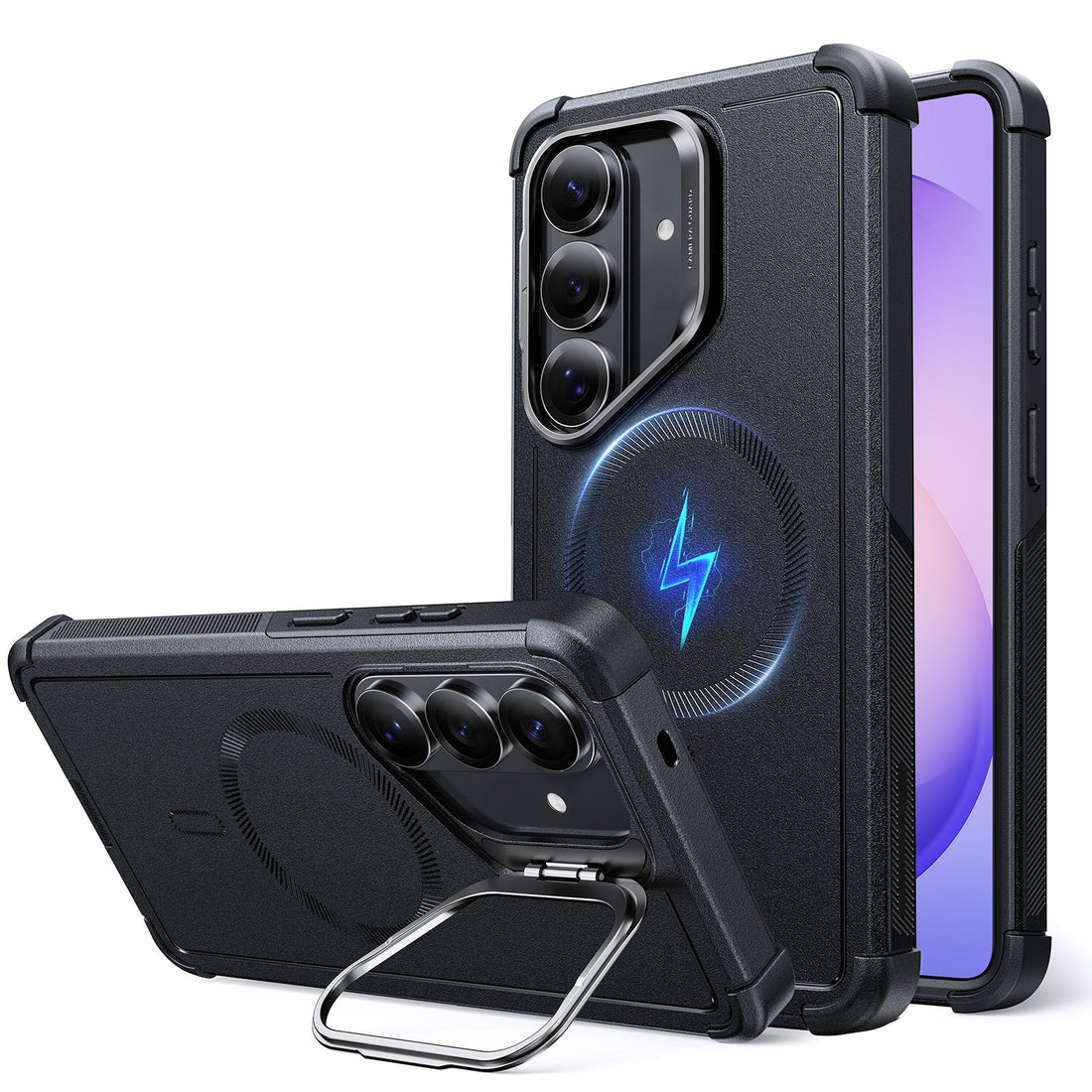 Samsung Galaxy S26 Cyber Tough Magsafe Case with Stand Black