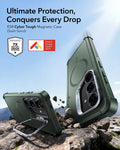 ESR Samsung Galaxy S26 Cyber Tough Magsafe Case with Stand Olive Green Ultimate Protection Conquers Every Drop