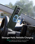 ESR Samsung Galaxy S26 Cyber Tough Magsafe Case with Stand Olive Green Stronger Hold Reliable Charging