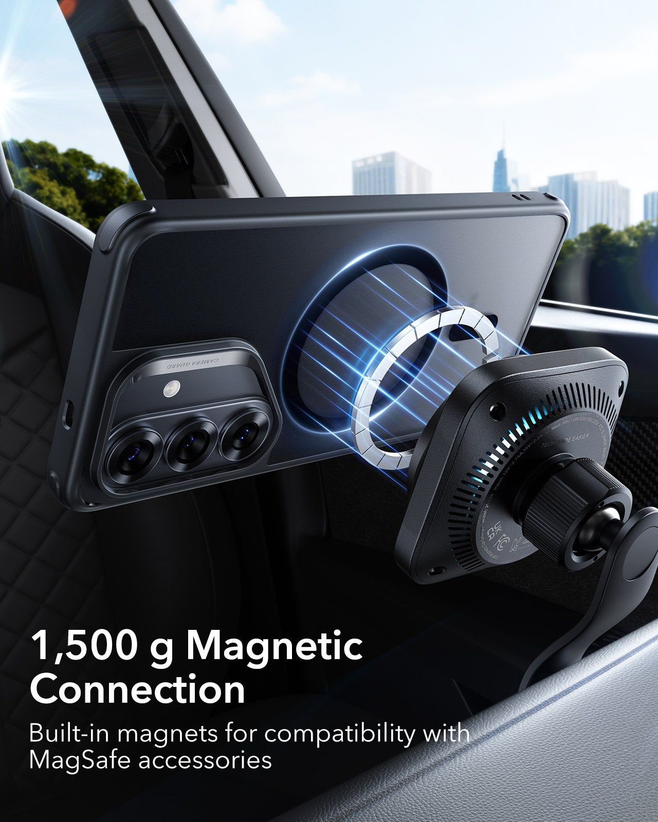 Samsung Galaxy S26 Plus Classic Hybrid Magsafe Case Frosted Black 1500g Magnetic Connection