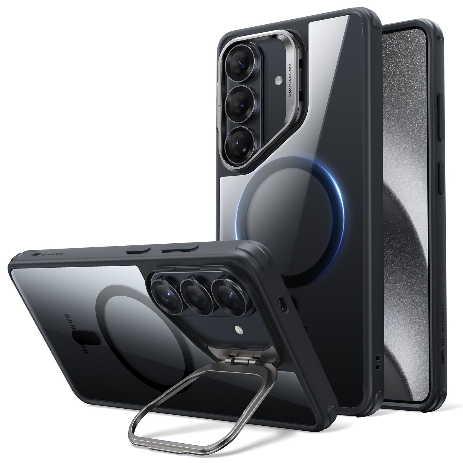 Samsung Galaxy S26 Plus Classic Hybrid Magsafe Case with Stand Clear Black 