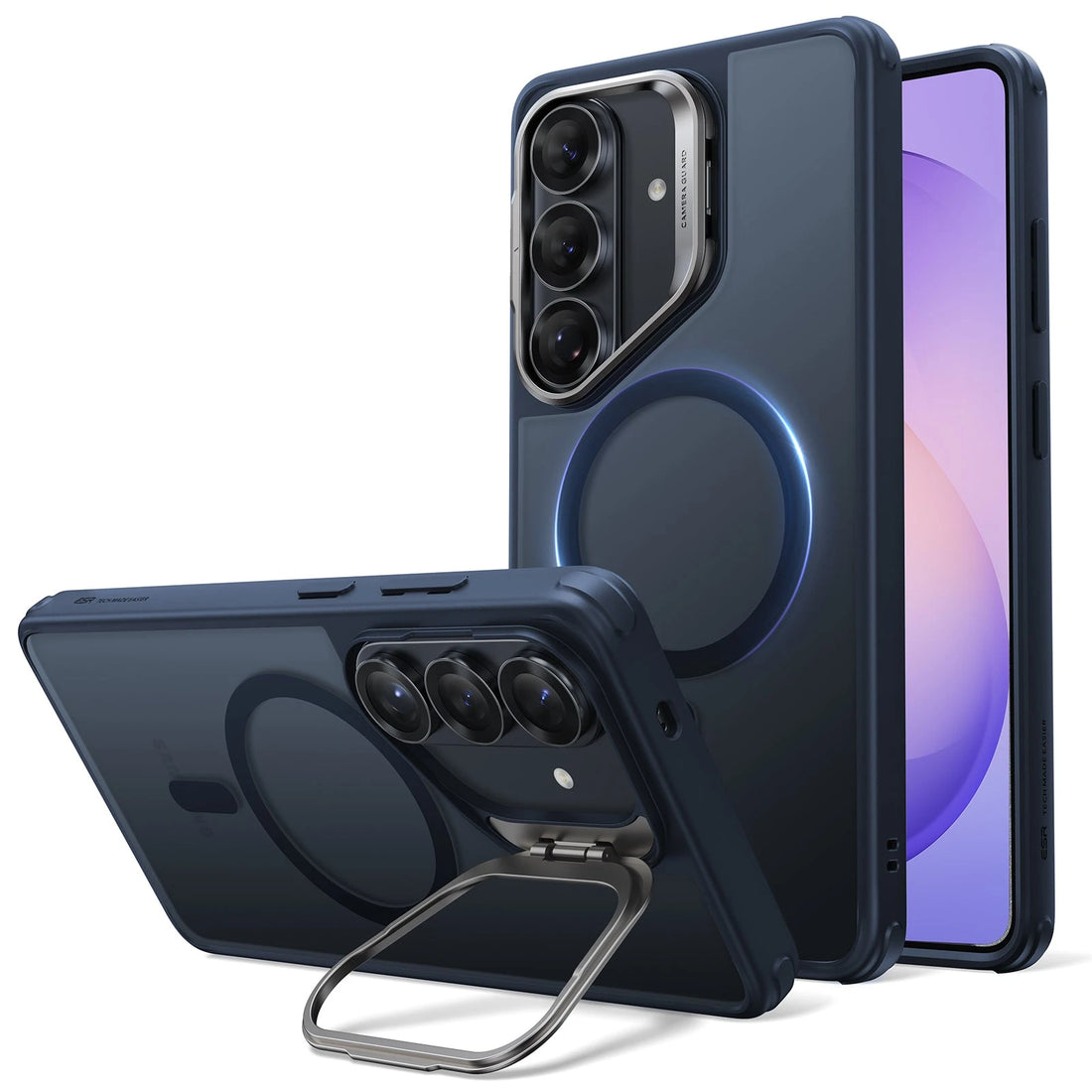 Samsung Galaxy S26 Plus Classic Hybrid Magsafe Case with Stand Frosted Blue