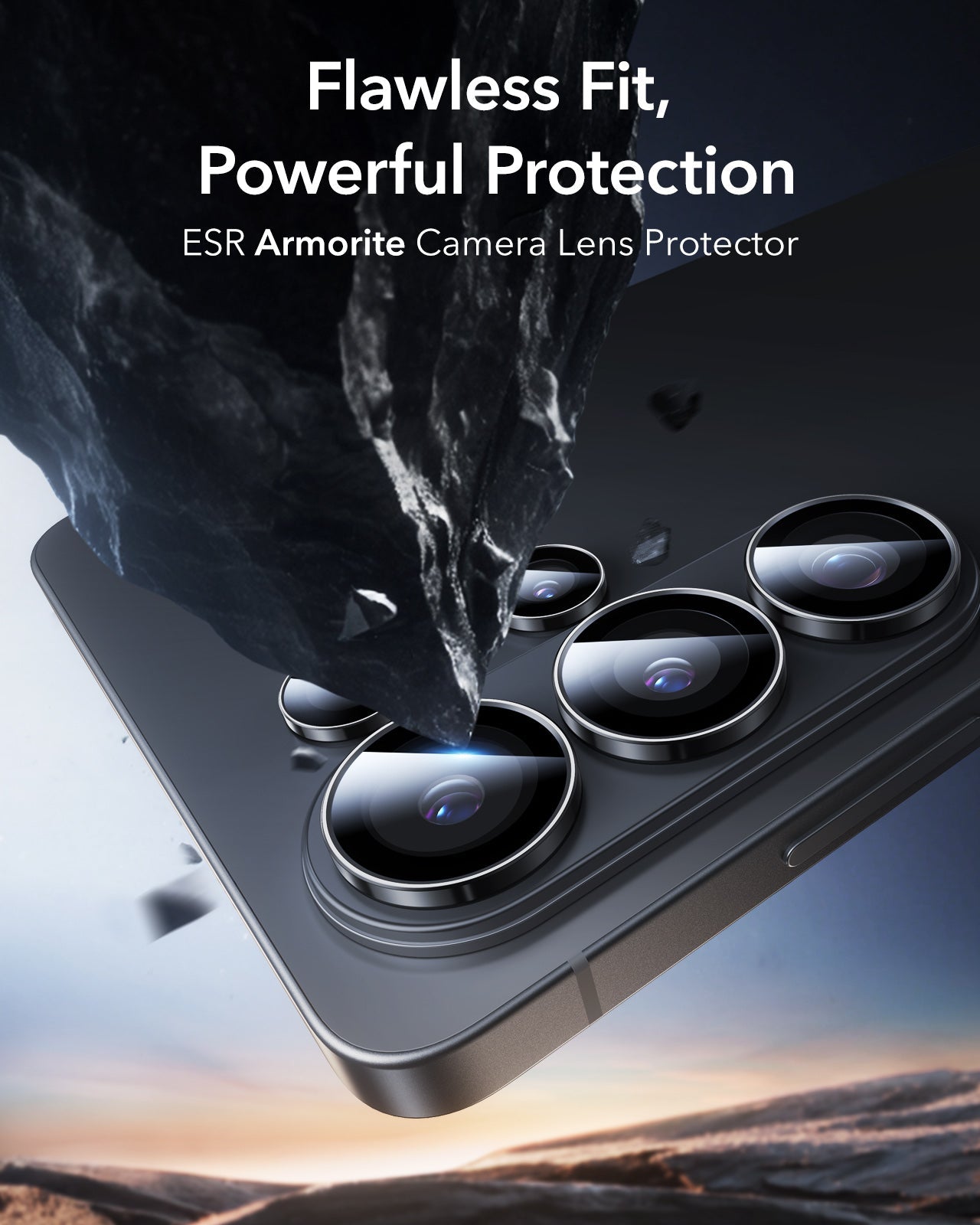 ESR Galaxy S26 Ultra Camera Lens Protector Black FlawlessFit Powerful Protection