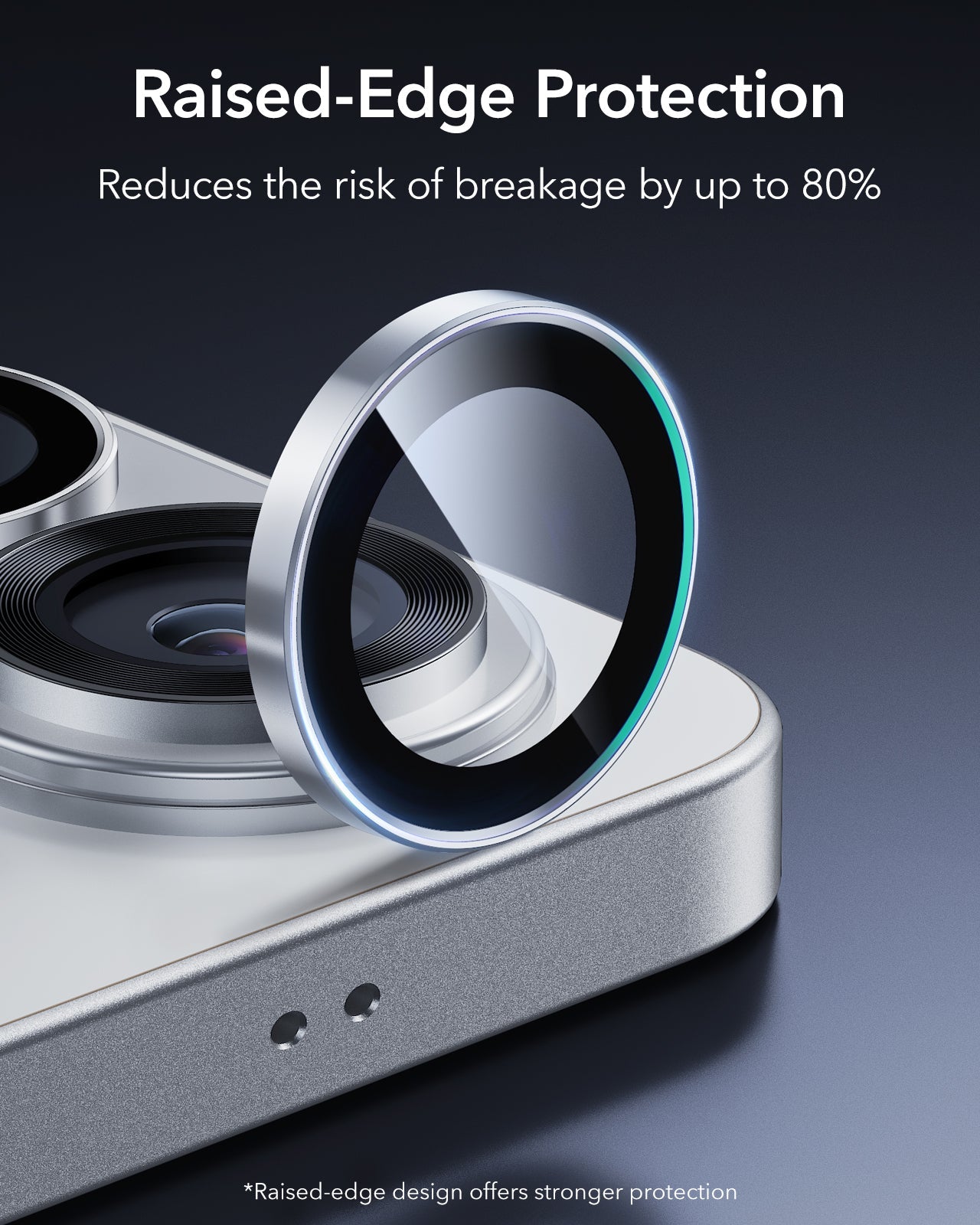 Galaxy S26 Ultra Camera Lens Protector Silver Raised-Edge Protection