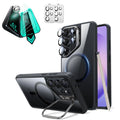 Samung Galaxy S26 Ultra Classic Hybrid Magsafe Case with Stand and Armorite Tempered Glass Screen Protector Clear Black
