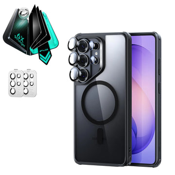 Galaxy S26 Ultra Classic Hybrid Magsafe Case and Armorite Privacy Screen Protector Bundle Frosted Black