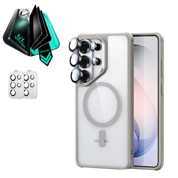 ESR Galaxy S26 Ultra Classic Hybrid Magsafe Case and Armorite Privacy Screen Protector Bundle Clear Grey
