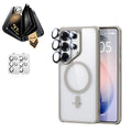Galaxy S26 Ultra Classic Hybrid Magsafe Case and Corning Glass Privacy Screen Protector Set Clear Grey