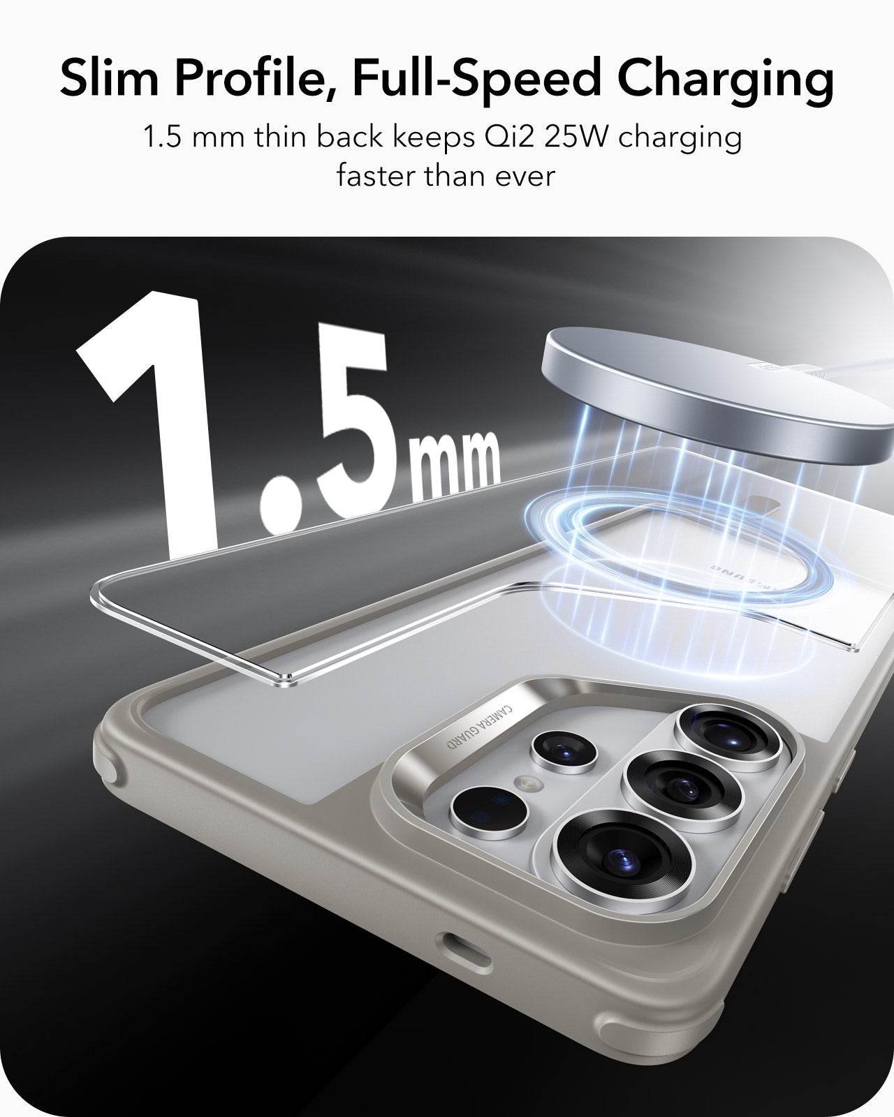 Samsung Galaxy S26 Ultra Classic Hybrid Magsafe Case Clear Grey Slim Profile Full Speed Charging