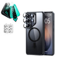 Galaxy S26 Ultra Classic Hybrid Magsafe Case and Armorite Screen Protector Clear Black