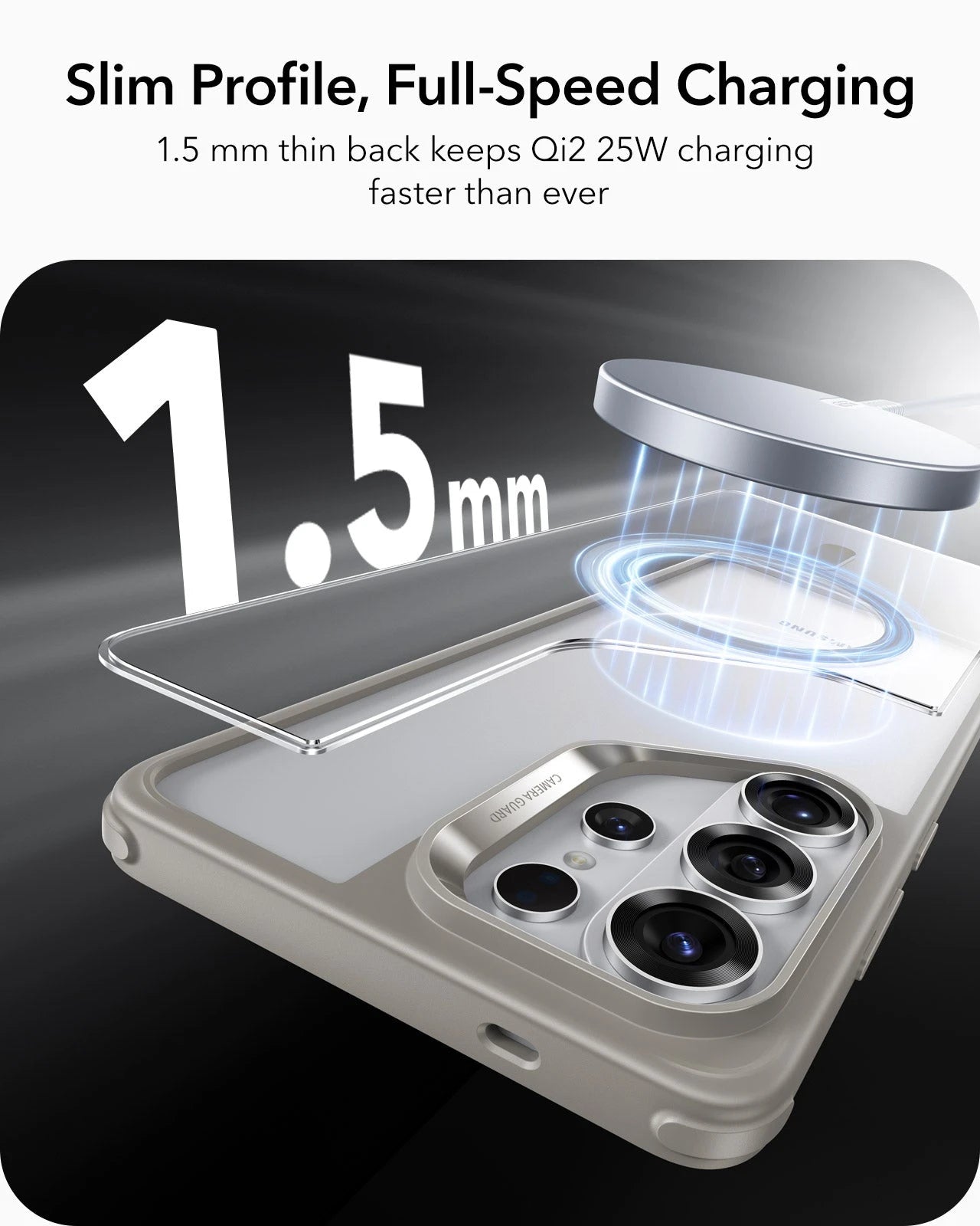Samsung Galaxy S26 Ultra Classic Hybrid Magsafe Case Clear Grey Slim Profile Full Speed Charging