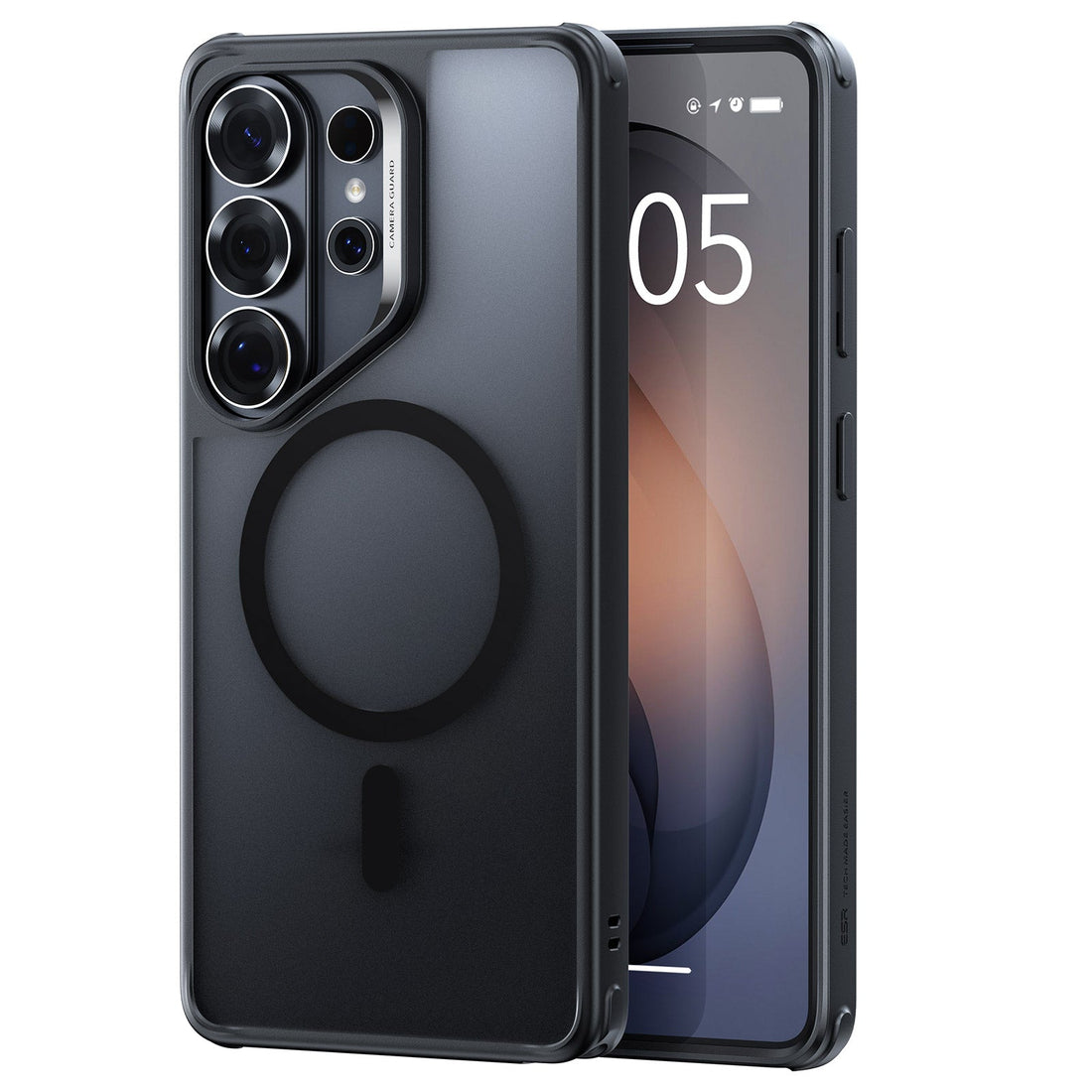 Samsung Galaxy S26 Ultra Classic Hybrid Magsafe Case Clear Frosted Black 