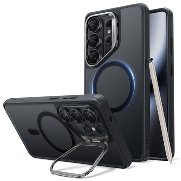 Samsung Galaxy S26 Ultra Classic Hybrid Magsafe Case with Stand Frosted Black