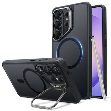 Samsung Galaxy S26 Ultra Classic Hybrid Magsafe Case with Stand Frosted Black